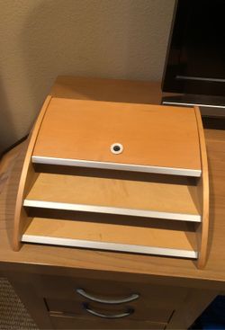 Crate & Barrel desk paper organizer (11 3/4” L x 13” W x 5 1/4”)
