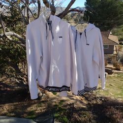 1 White Vans Hooded Zip Up Sweatshirt
