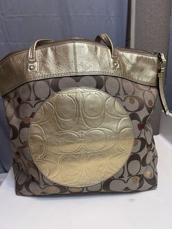 Coach Signature Tote Bag Gold