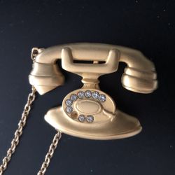 Telephone Brooch 
