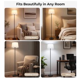 Modern Floor Lamp with White Shade