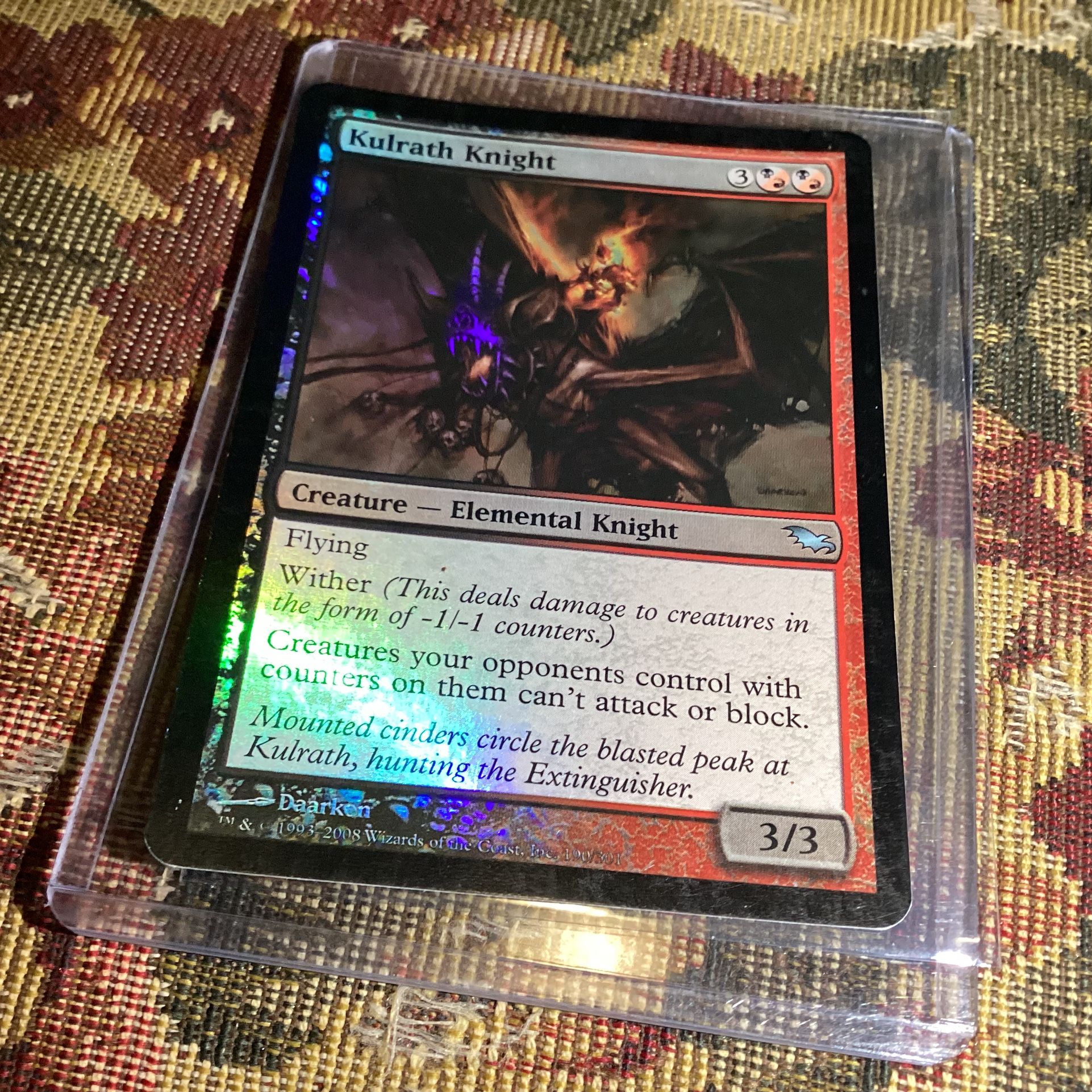 Kulrath Knight FOIL Card Magic The Gathering Shadowmoor 190/301