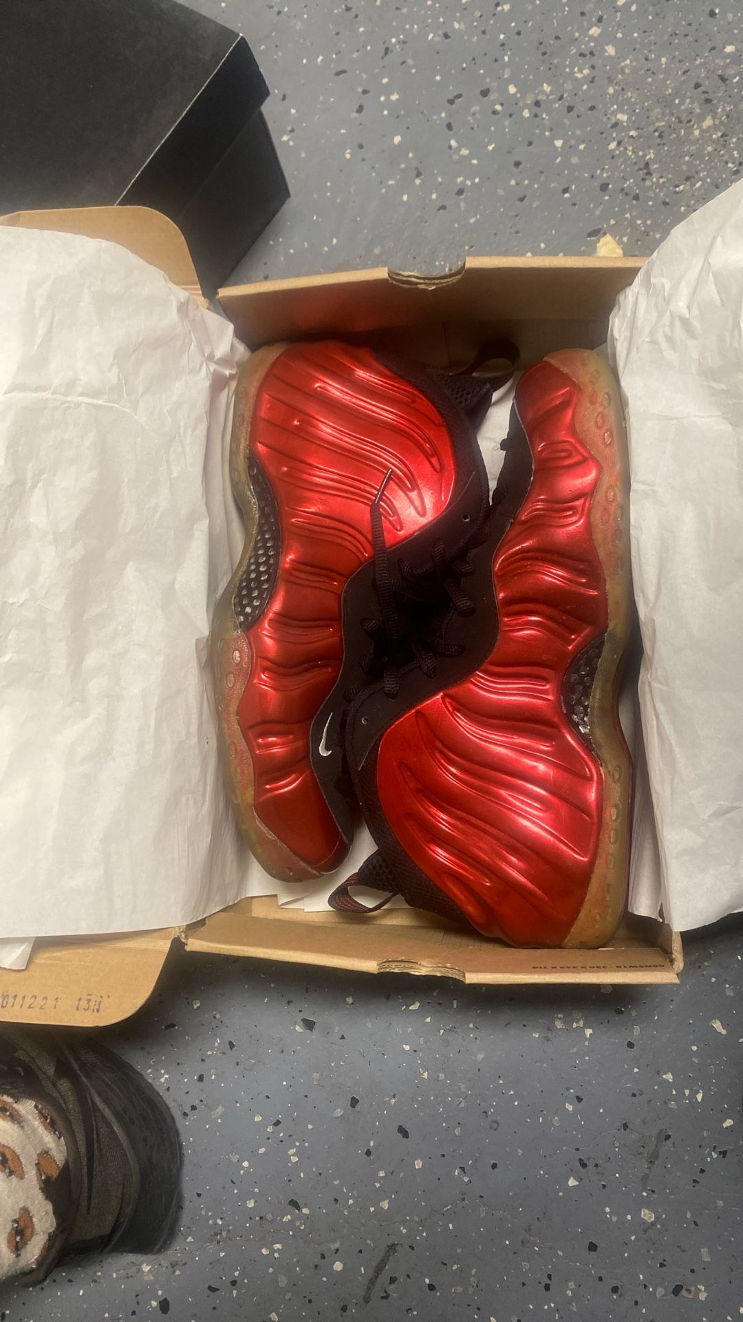 Nike FoamPosite Fire Red Metallic