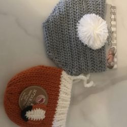 Baby Crocheted Diaper Cover & Knitted Hat