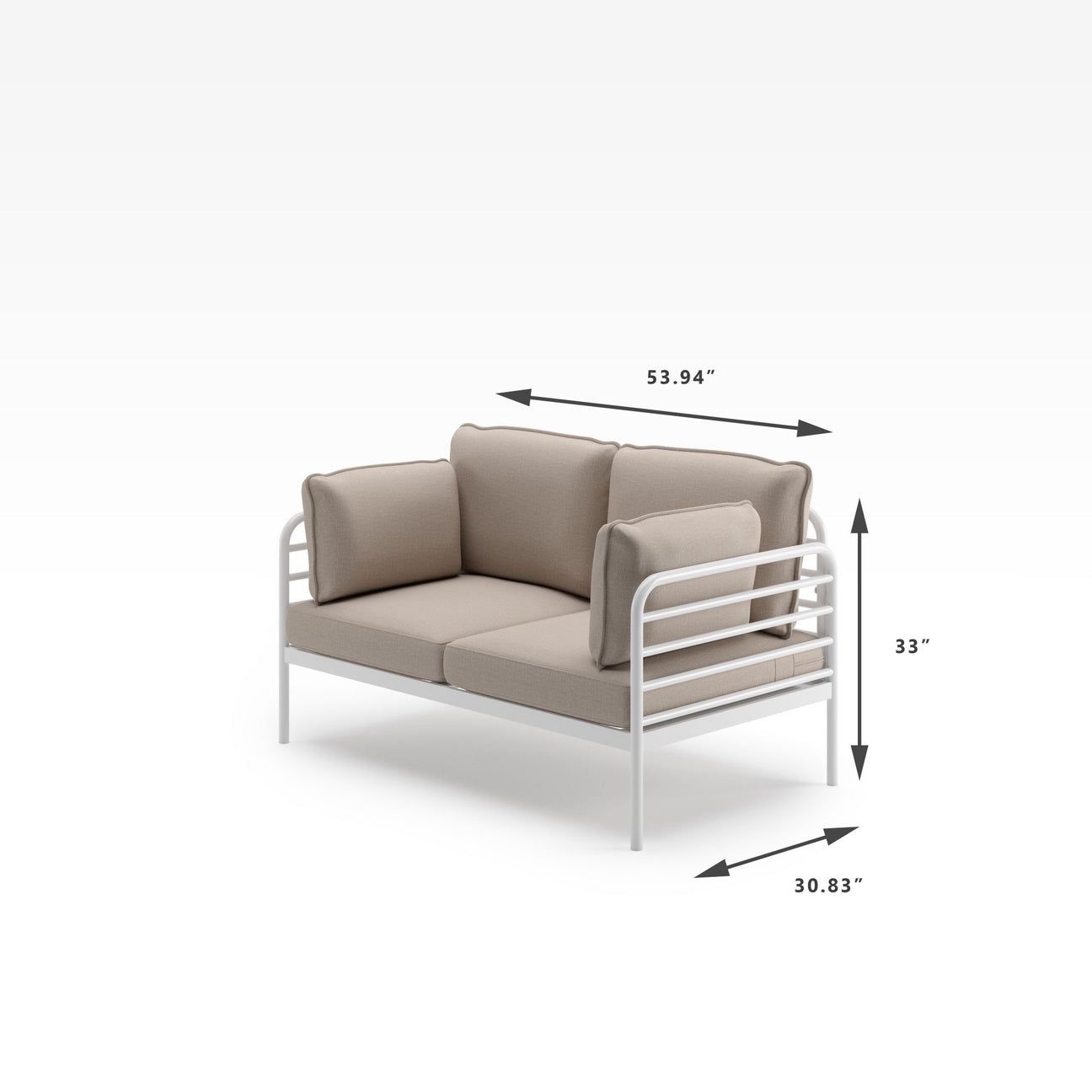 Ellen Metal Frame Loveseat