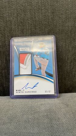 Sixto Sanchez Immaculate Prospect Auto Patch Card 05/07