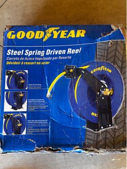 Goodyear Heavy-Duty Retractable Air/Water Hose Reel 1/2" x 50ft - Brand New / Open Box