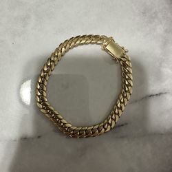 Solid Gold 18k Cuban Link Bracelet 7MM 20 CM Long (NEW)