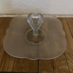 Vintage Glass Frosted Sandwich/ Fruit Tray