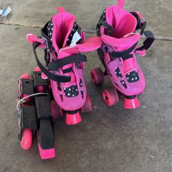 Youth Girls Roller Skates With Inline Attachment