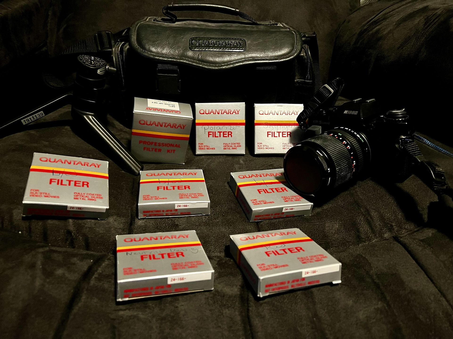 Ricoh KR-5 Super ii SLR Film Camera with all Accessories Shown