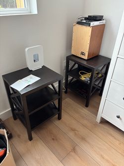 Dark espresso side accent tables