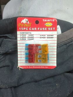 PIT BULL 15PCS  CAR FUSE SET