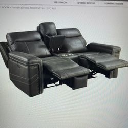 3 Piece Power Recliner Living Room Set
