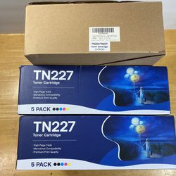 Lot Of 3 TN227/TN223 High Yield 5 Pack Toner Compatible for Brother Printers