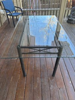 Glass Top patio Table
