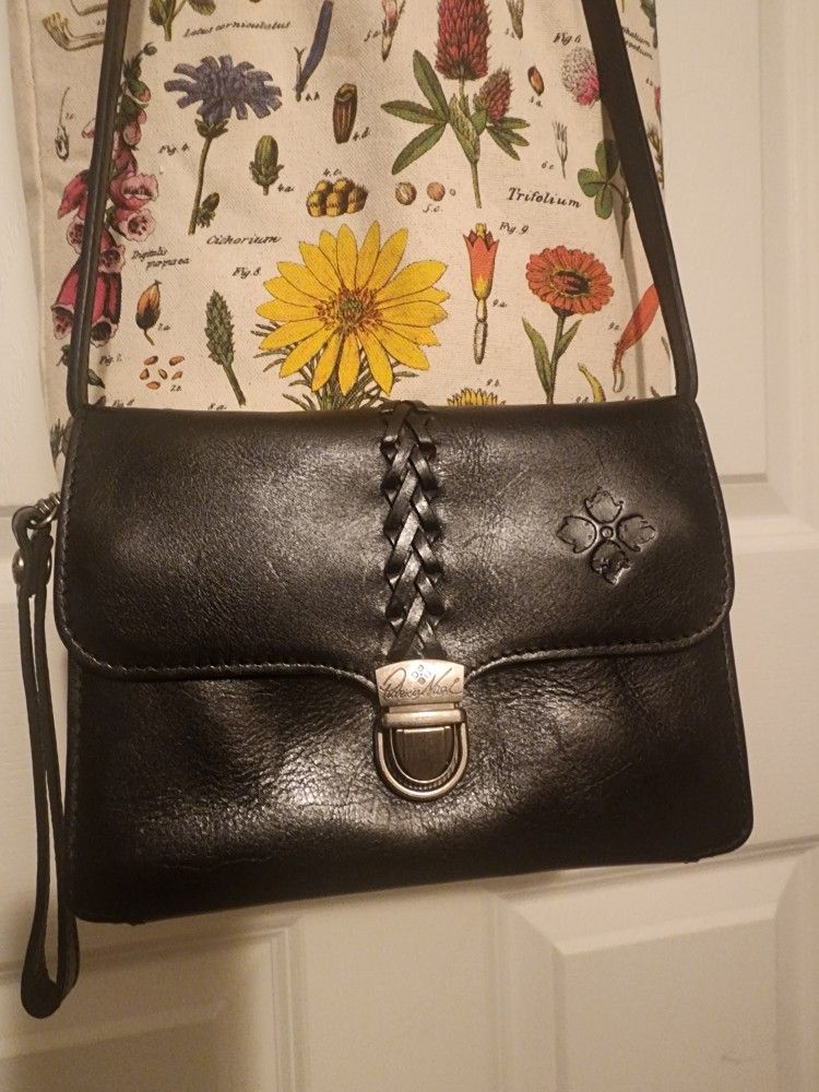 All LEATHER Black Handbag