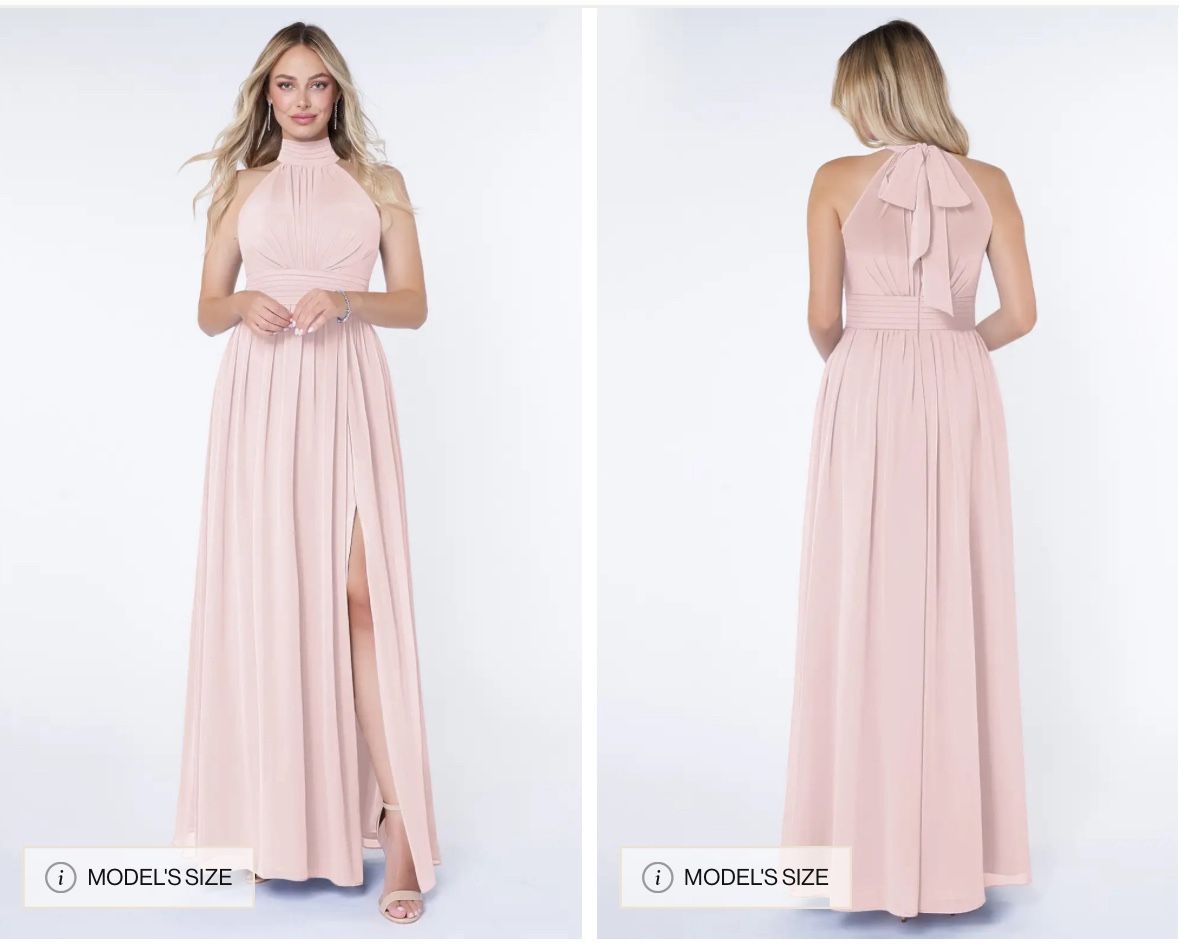 AZAZIE IMAN Rose A-Line Ruched Chiffon Dress