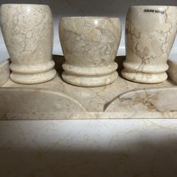 5 Piece Marble Set For Bathroom Counter Top