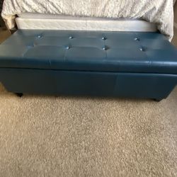 Blue Storage Bench