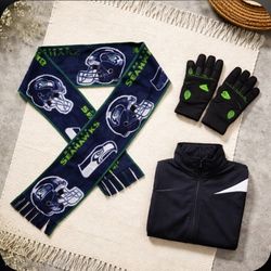 💚💙 Seattle Seahawks Scarf - Logo Print
