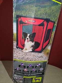 New Dog kennel sport pet folding portable, size Large up to 70lbs, outdoor animal puppy dog house crate  36"L X 24"W X 26"h