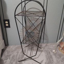 50's Era Atomic Metal Phone Stand Sunburst