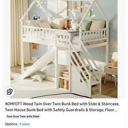 Kids Bunk Bed With Slide