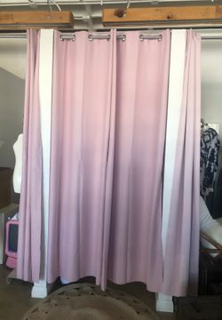 Pink curtains