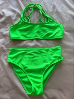 Swim suit Lime  -girl 2 pc size 9 Y