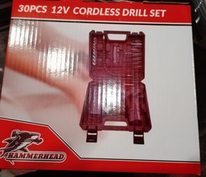 Hammerhead 30-Piece 12V Cordless Drill Set
