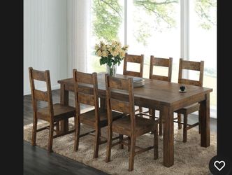 Solid wood 8pc counter ht dining table