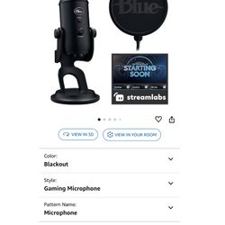 Logitech for Creators Blue Yeti Game Streaming Kit with Yeti USB Gaming Mic, Streaming, Twitch, Discord, Studio Quality Sound, Microphone Headphones 