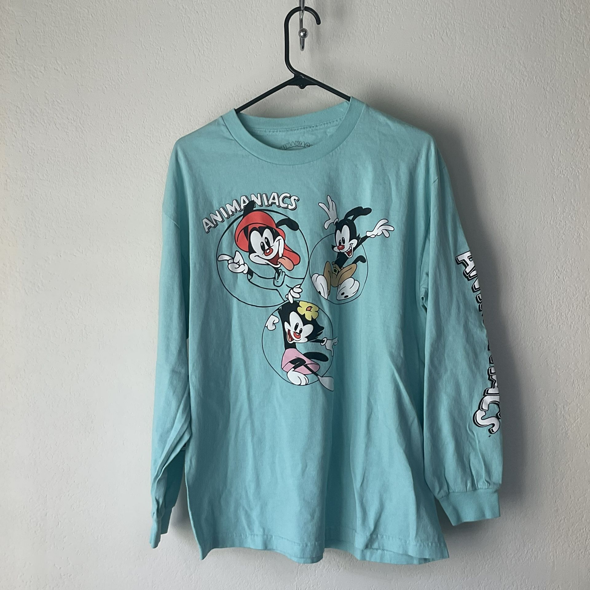 Turquoise Animaniacs Long Sleeve Graphic Tee Shirt