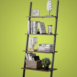 4-Tier Ladder Bookshelf - Storage Shelf for Living Room