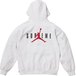 Supreme x Jordan Hooded Sweatshirt ‘ASH GREY’ - SIZE XX-LARGE
