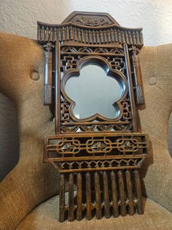 Vintage Chinese Carved Wooden Turandot