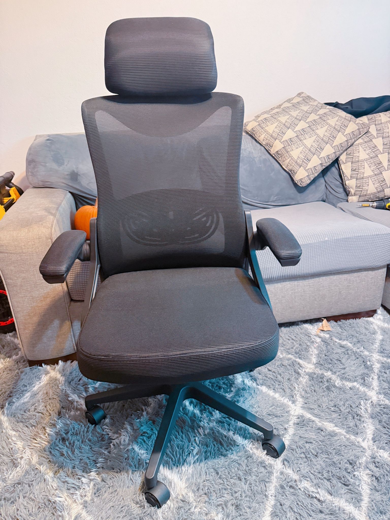 Ergonomic Office Chair 400 LBS, High Back Desk Chair with Adjustable Lumbar Support, Mesh Computer Chair with Thicker Seat Cushion and Tilt Function f