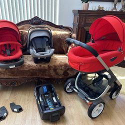 Stokke Stroller & Bassinet & Nuna Car Seat & Adapter 