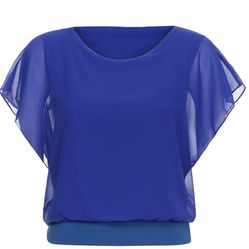 EUC Elegant Blue Sheer Women’s Top 2X