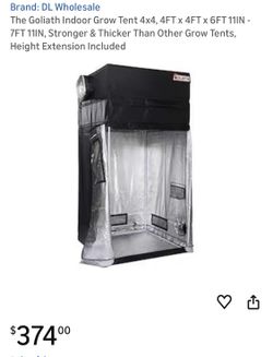 Indoor Grow Tent With Lighting System and Exhaust Fan