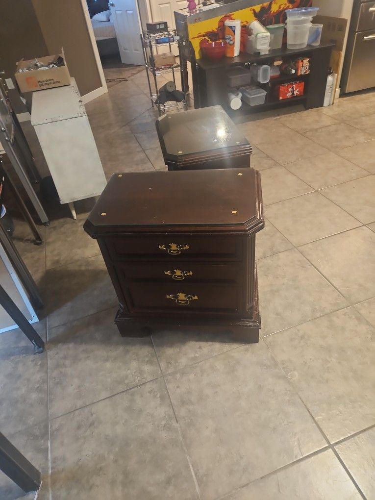 Glass Top End Table