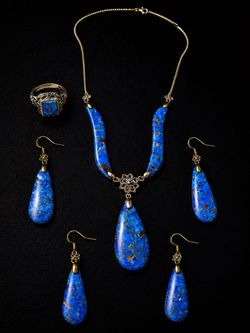 Handmade Golden Quartz Jewelry Set