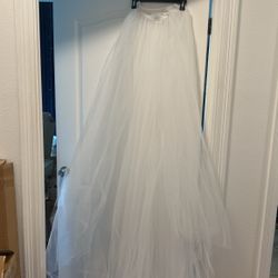 Elastic Band Open Front 250cm Detachable Bridal Train