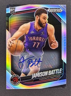 2024-25 Panini Prizm Black Jamison Battle Silver Holo Rookie RC Auto 237 Raptors