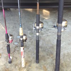 (4) Fishing poles  $100.00  CASH TEXT FOR PRICES. 