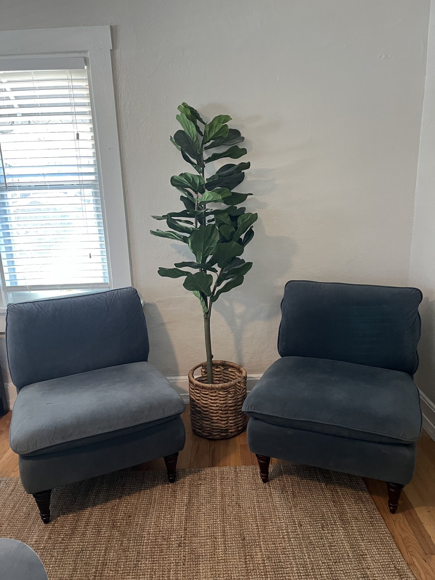 Set of Blue Accent Chairs