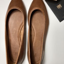 Frye Regina Ballet Flats - Cognac, Size 7.5