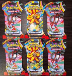 Pokémon TCG Mega Evolution Chaos Rising Booster Packs x6