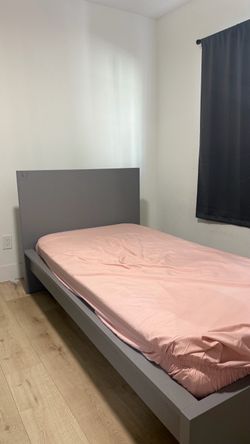 Twin size bed frame plus mattress must go today